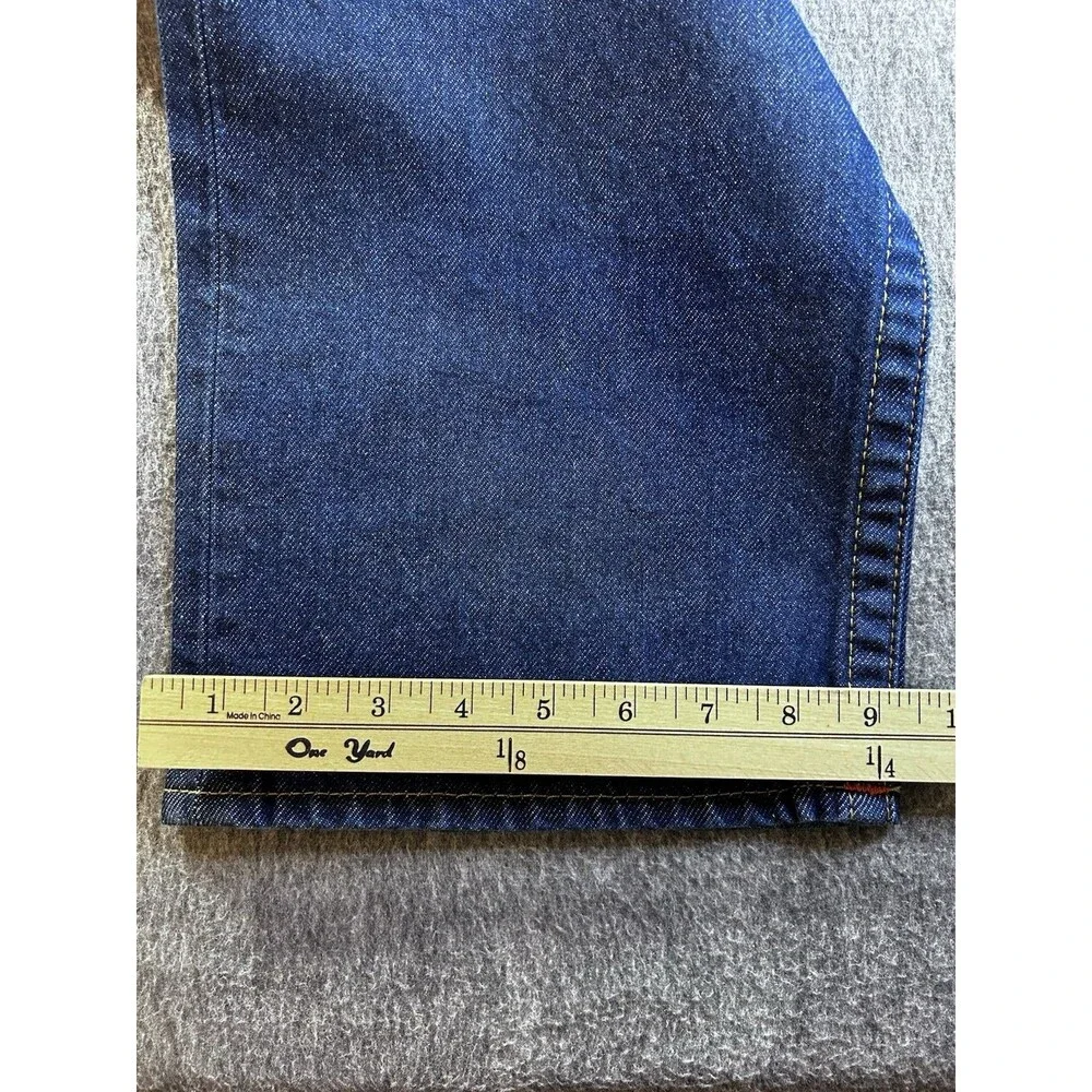 229$ True Religion World Tour Body Rinse Straight Flap Dark Wash Jeans Sz 36x34